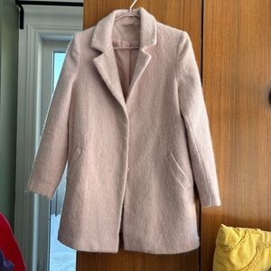 Forever 21 Soft Blush Pink Notch Collar Trench Coat Size L